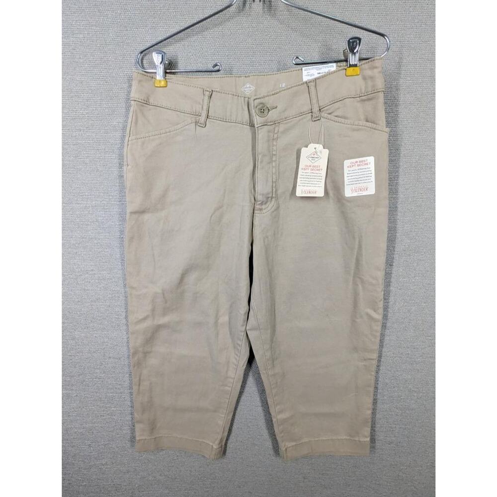 St Johns Bay Capri Pants Size 12 NWT Tan -1223H65